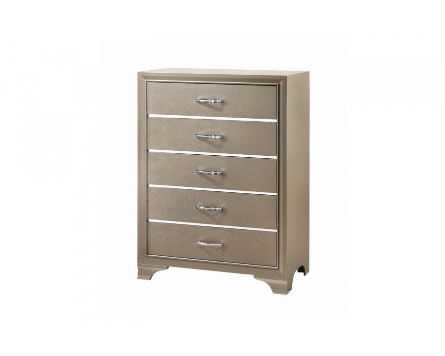 Coaster - Beaumont 5-Drawer Rectangular Chest in Champagne