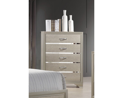 Coaster - Beaumont 5-Drawer Rectangular Chest in Champagne