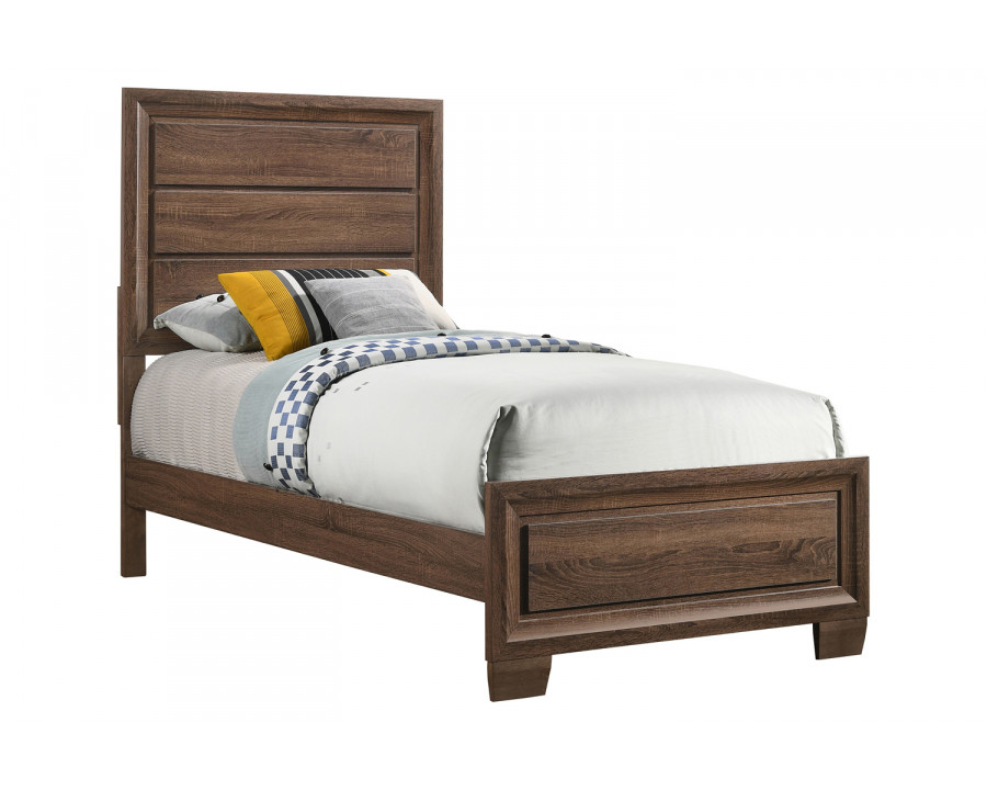 Coaster Brandon Twin Panel Bed - Medium Warm Brown