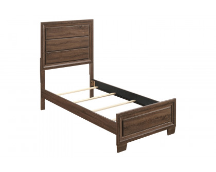 Coaster Brandon Twin Panel Bed - Medium Warm Brown