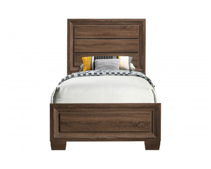 Coaster Brandon Twin Panel Bed - Medium Warm Brown