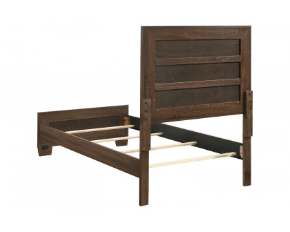 Coaster Brandon Twin Panel Bed - Medium Warm Brown