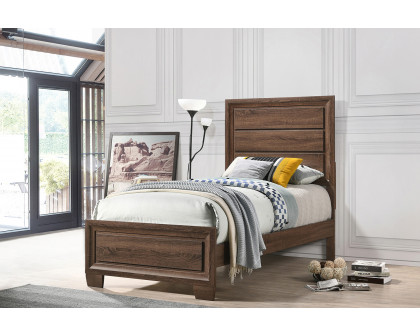 Coaster Brandon Twin Panel Bed - Medium Warm Brown