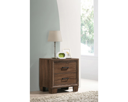 Coaster - Brandon 2-Drawer Nightstand in Medium Warm Brown