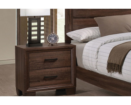 Coaster - Brandon 2-Drawer Nightstand in Medium Warm Brown