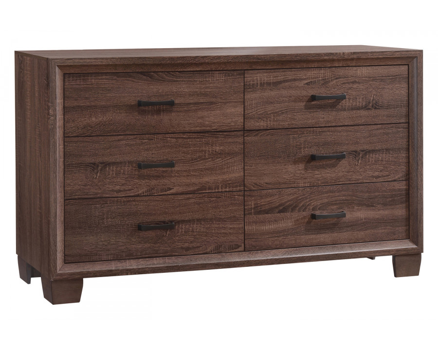 Coaster - Brandon 6-Drawer Dresser in Medium Warm Brown