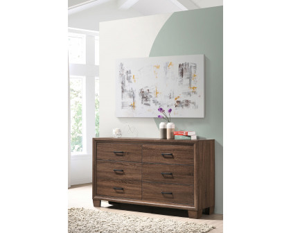 Coaster - Brandon 6-Drawer Dresser in Medium Warm Brown