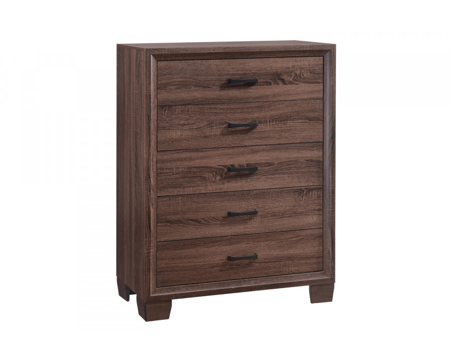 Coaster - Brandon 5-Drawer Chest in Medium Warm Brown