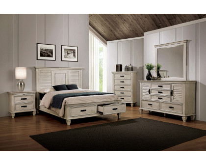 Coaster Franco California King Storage Bed - Antique White