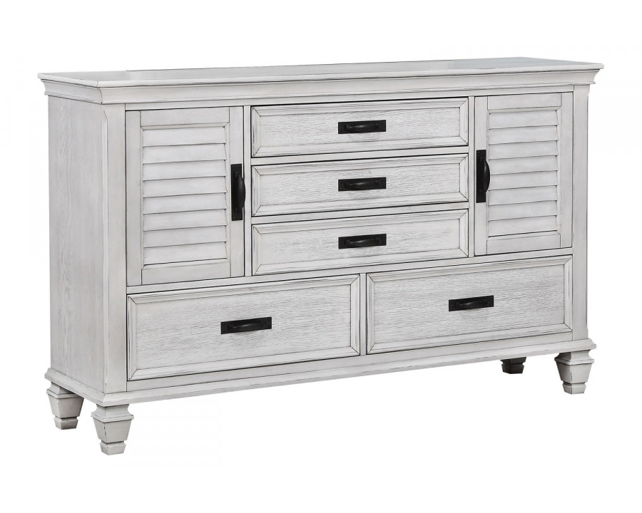 Coaster Franco 5-Drawer Dresser - Antique White