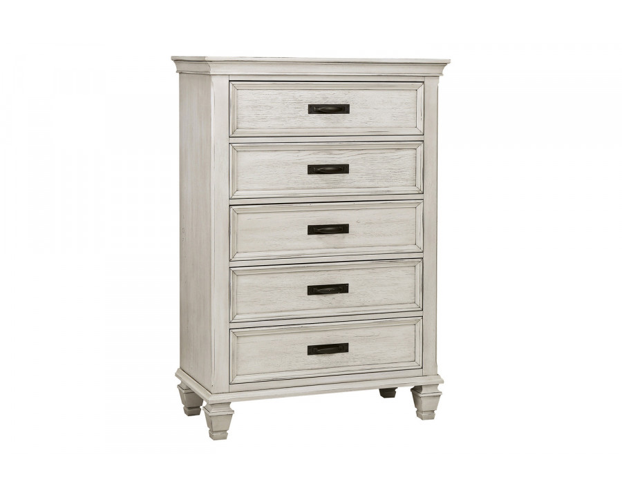 Coaster Franco 5-Drawer Chest - Antique White