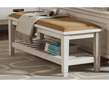 Coaster - Franco Bench Brown And in Antique White