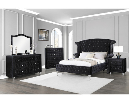 Coaster Deanna Eastern King Tufted Upholstered Bed - Black