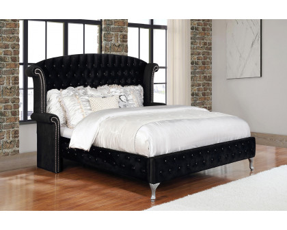 Coaster Deanna Eastern King Tufted Upholstered Bed - Black