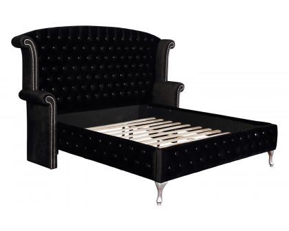 Coaster Deanna California King Tufted Upholstered Bed - Black