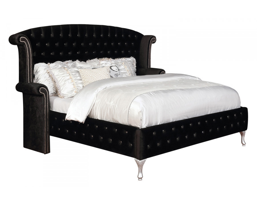 Coaster Deanna Queen Tufted Upholstered Bed - Black