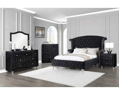 Coaster Deanna Queen Tufted Upholstered Bed - Black