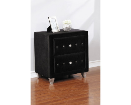 Coaster Deanna 2-Drawer Rectangular Nightstand - Black