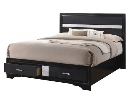 Coaster Miranda Eastern King 2-Drawer Storage Bed - Black