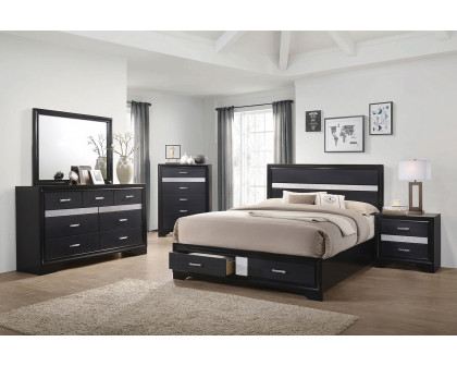 Coaster Miranda Eastern King 2-Drawer Storage Bed - Black