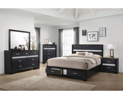 Coaster Miranda Queen 2-Drawer Storage Bed - Black