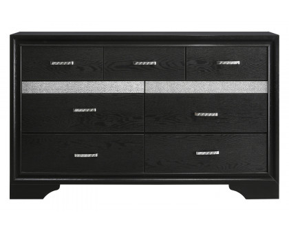 Coaster Miranda 7-Drawer Dresser - Black/Rhinestone