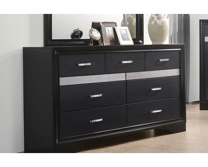 Coaster Miranda 7-Drawer Dresser - Black/Rhinestone