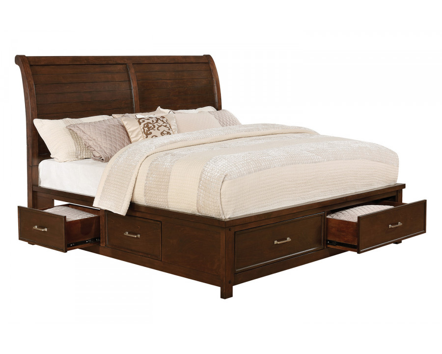 Coaster Barstow Queen Storage Bed - Pinot Noir