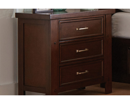 Coaster - Barstow 3-Drawer Rectangular Nightstand in Pinot Noir