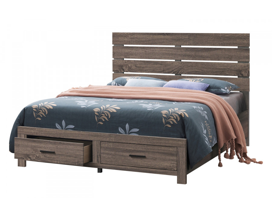 Coaster Brantford Queen Storage Bed - Barrel Oak