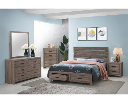 Coaster Brantford Queen Storage Bed - Barrel Oak