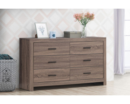 Coaster - Brantford 6-Drawer Dresser in Barrel Oak