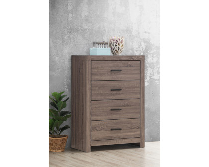 Coaster - Brantford 4-Drawer Chest in Barrel Oak