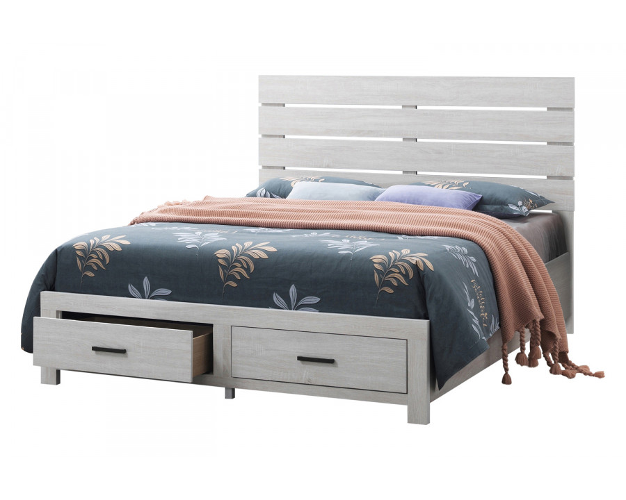 Coaster Marion Eastern King Storage Bed - Coastal White