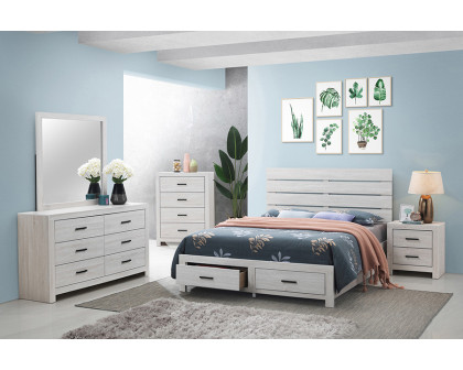 Coaster Marion Eastern King Storage Bed - Coastal White