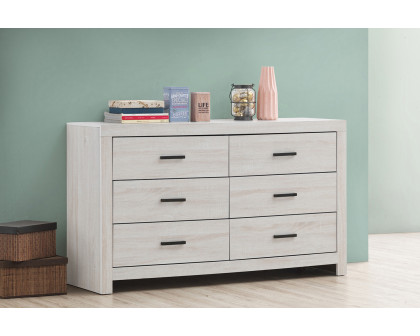 Coaster - Marion 6-Drawer Dresser in Coastal White