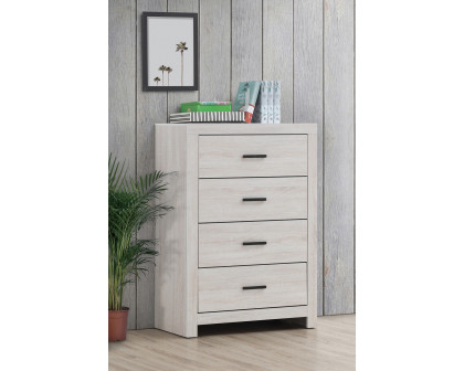 Coaster - Marion 4-Drawer Chest in Coastal White