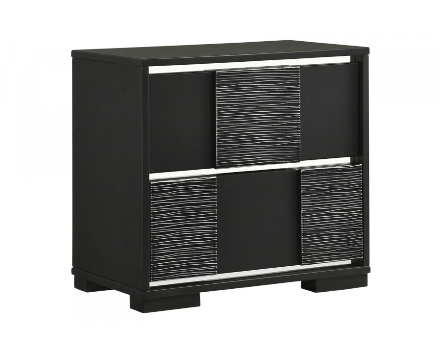 Coaster - Blacktoft 2-Drawer Nightstand in Black