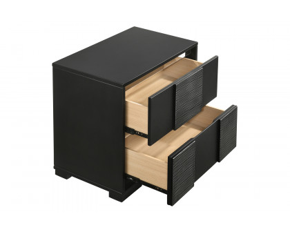 Coaster - Blacktoft 2-Drawer Nightstand in Black