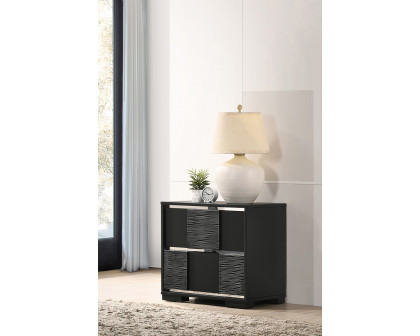 Coaster - Blacktoft 2-Drawer Nightstand in Black