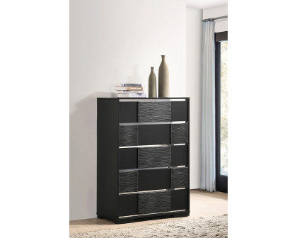 Coaster - Blacktoft 5-Drawer Chest in Black