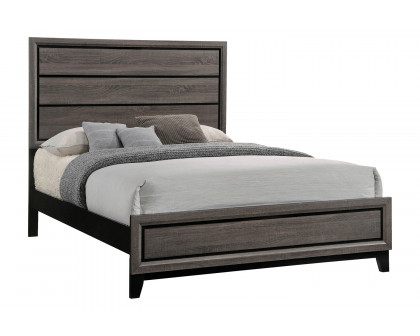 Coaster Watson Eastern King Bed - Gray Oak/Black