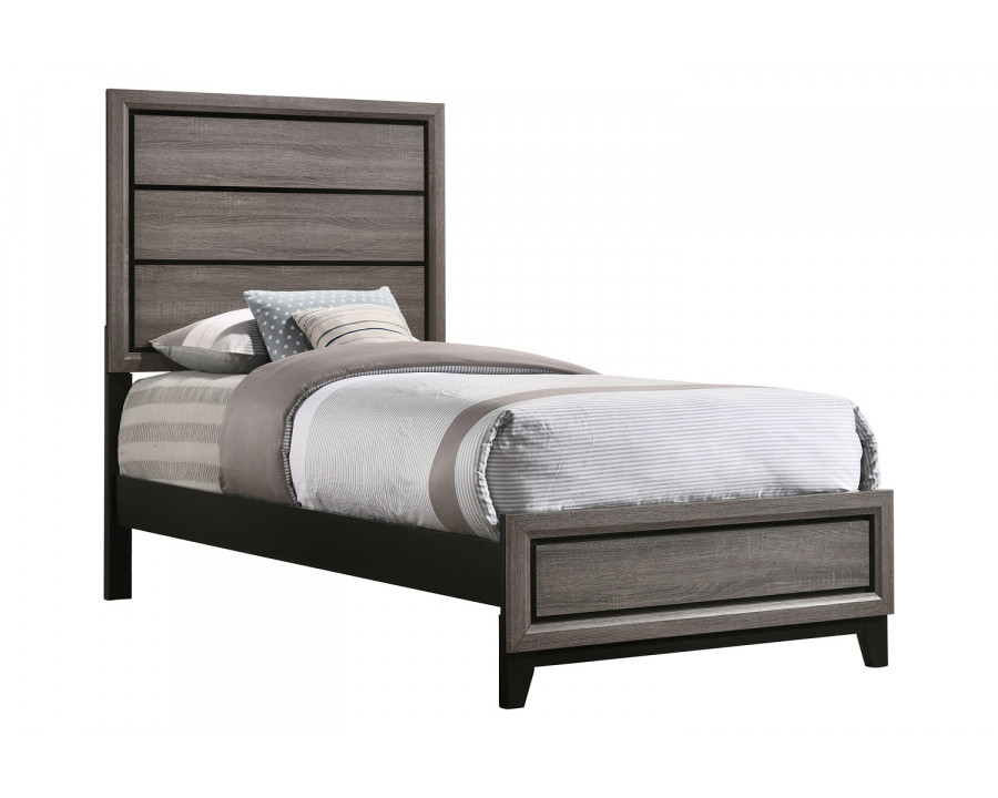 Coaster Watson Twin Panel Bed - Gray Oak