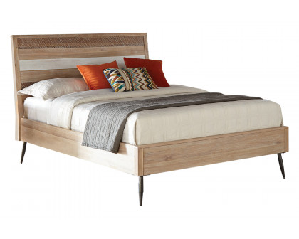 Coaster Marlow Eastern King Platform Bed - Rough Sawn Multi