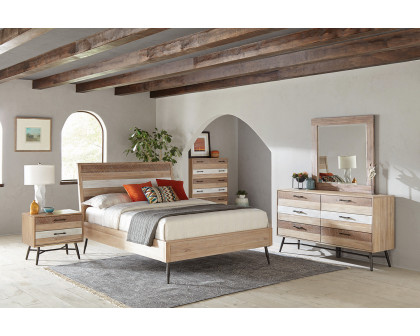 Coaster Marlow Eastern King Platform Bed - Rough Sawn Multi