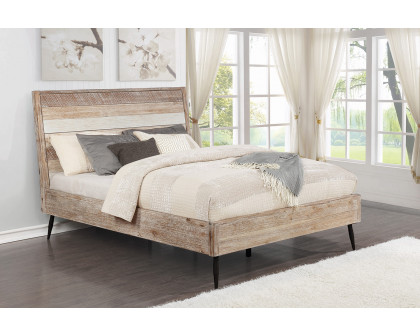 Coaster Marlow Eastern King Platform Bed - Rough Sawn Multi