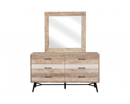 Coaster - Marlow Rectangular Mirror in Rough Sawn Multi