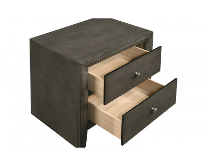 Coaster - Serenity 2-Drawer Nightstand in Mod Gray