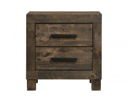 Coaster - Woodmont 2-Drawer Nightstand in Rustic Golden Brown