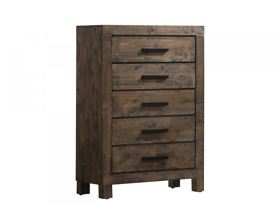 Coaster - Woodmont 5-Drawer Chest in Rustic Golden Brown